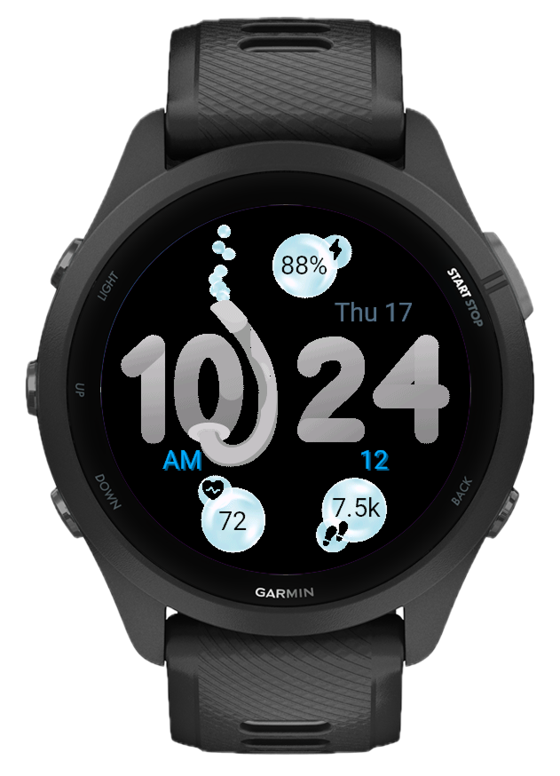 Bubble Dive time display