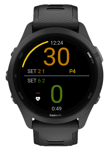 RacketScore on Garmin watch